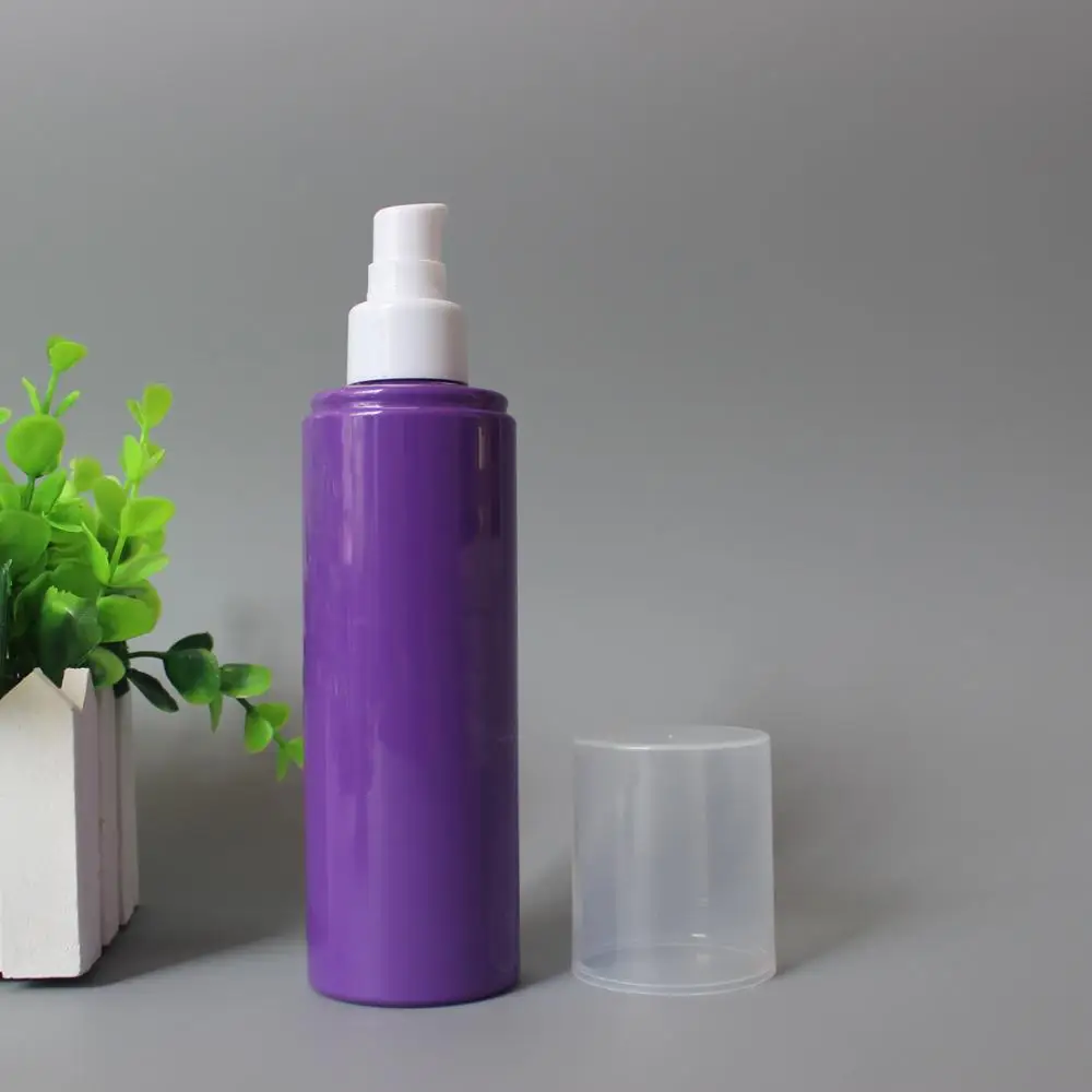 200ml purple bulk empty plastic pet lotion pump bottles