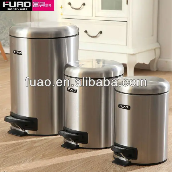 
FUAO Metal stainless steel trash bin & garbage can & trash can 