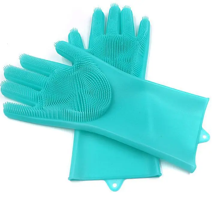 Silicone Dishwashing Gloves Silicone gloves with Scrubber