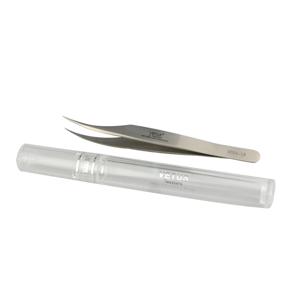 Professional Stainless Steel Eyelash Applicator Diamond Grip Eyelash Extension Russian Volume Lash Tweezers