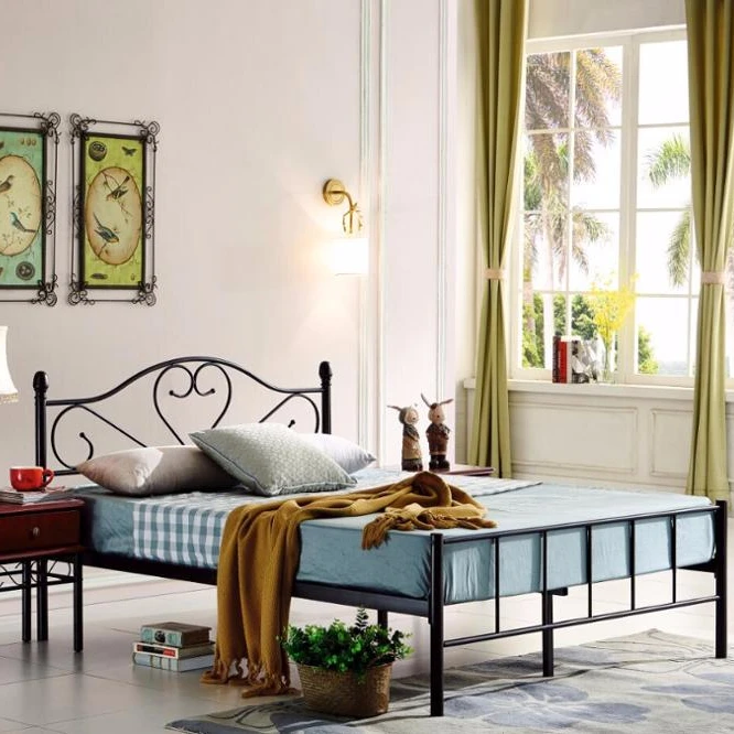 
foshan cheap double metal bed 