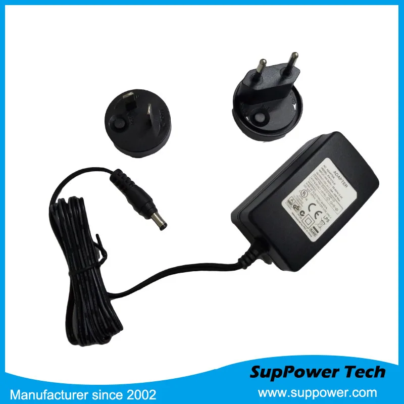 High Quality AC DC Medical Interchangeable Plug 24W 12V 2A Power Adapter