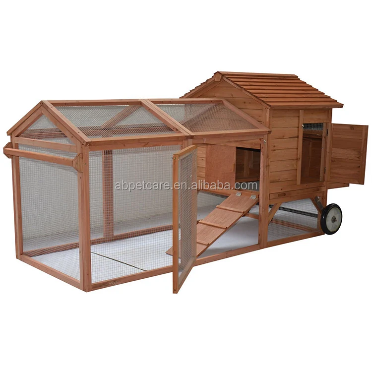 Wheeled Tractor Hen House Chicken Coop w/ Run