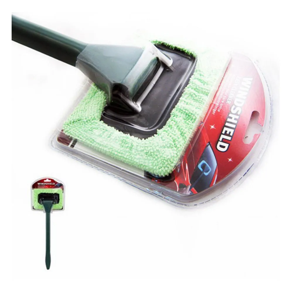 Long handle detachable microfiber car windshield defog duster cleaner wiper brush