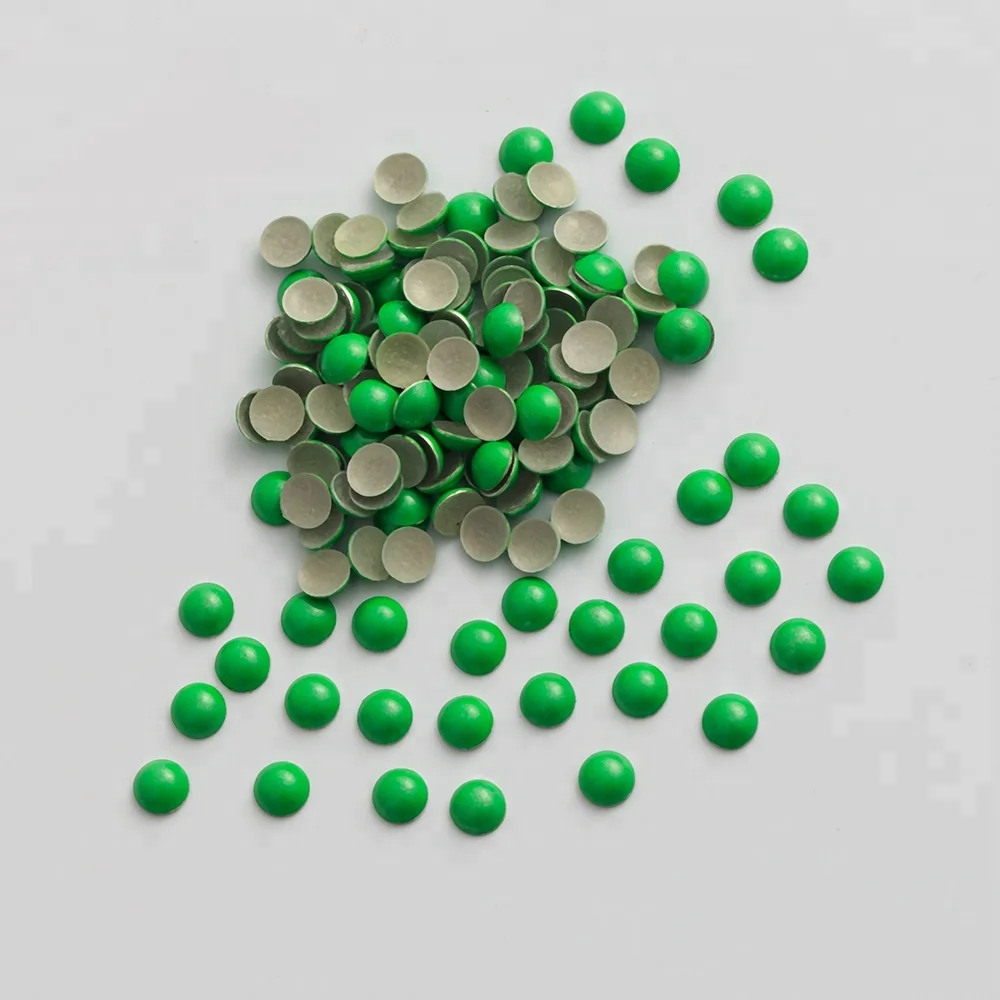 Wholesale Best Quality  Hot Fix Half Round Heat Transfer Dome Studs Iron On Aluminum Metal Studs