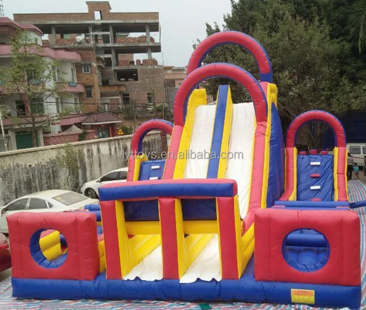 New cheap giant commercial inflatable obstacle inflatable sport game bounce slide