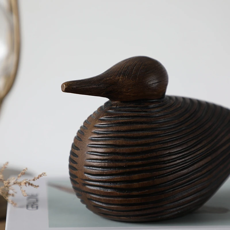 Desktop Ornament  Abstract Woodpecker Shape Small Resin Bird Figurine Home Decoration