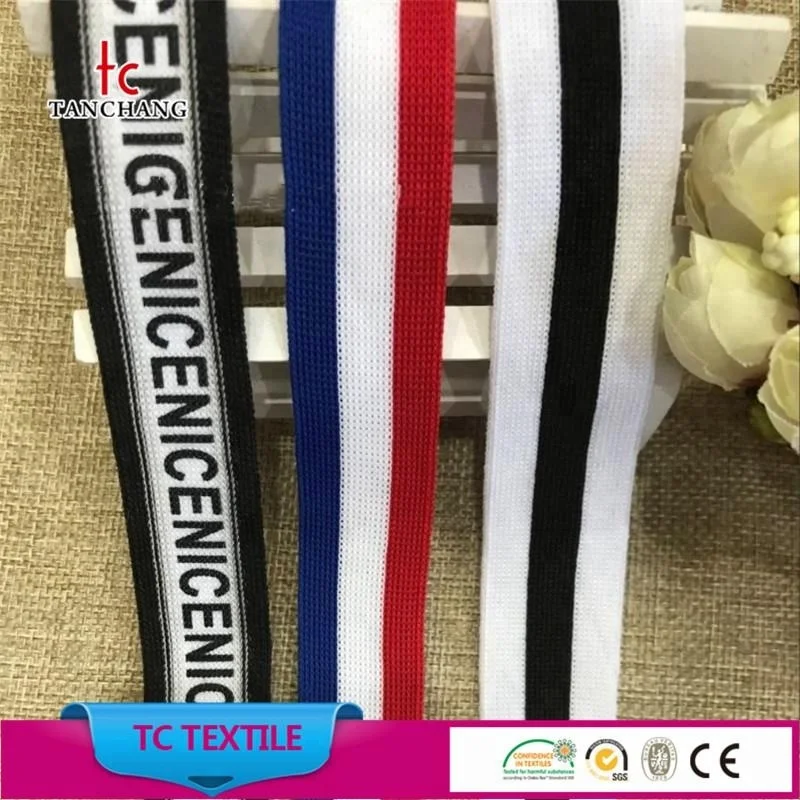 original factory stock wholesale colorful 100% polyester or cotton knit stripe twill tape for clothing TCPTZZD01-16