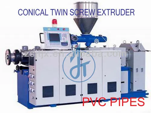 
80/156 conical twin screw extruder for PVC pipe,profile,sheet,wood,granules,wpc 