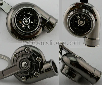 Turbo Key Chain, Turbo Key Ring, Creative Multicolor Hot Sleeve Bearing Spinning Turbine Turbocharger Key Chains Key Ring