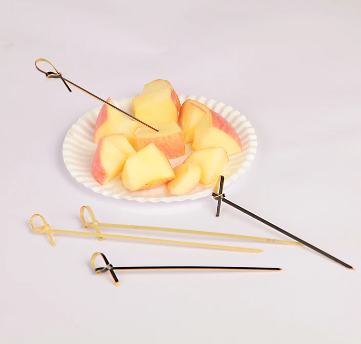 Wholesale bulk 2022 Chinese Various sizes flower knotted bamboo skewer and bamboo sticks