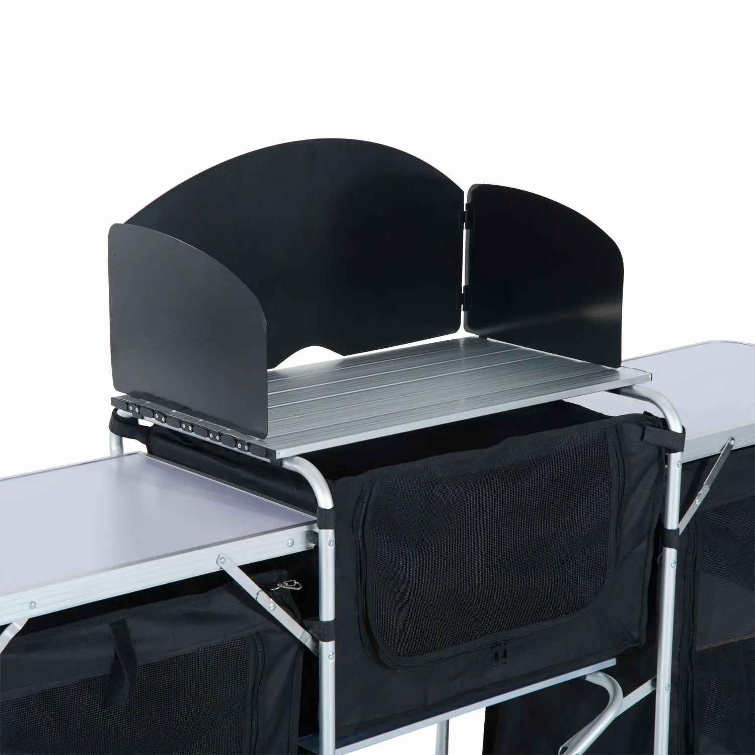 Portable collapsible easy-to-carry cooking table multifunctional camping picnic kitchen cabinet