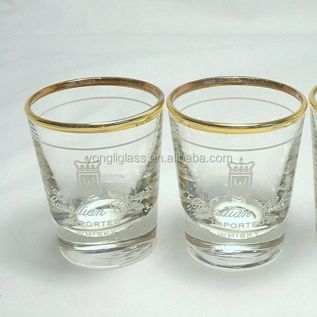 
2018 new product 1.5 oz shot glasses wholesale, gold rim shot glass, shot glasses and tray 