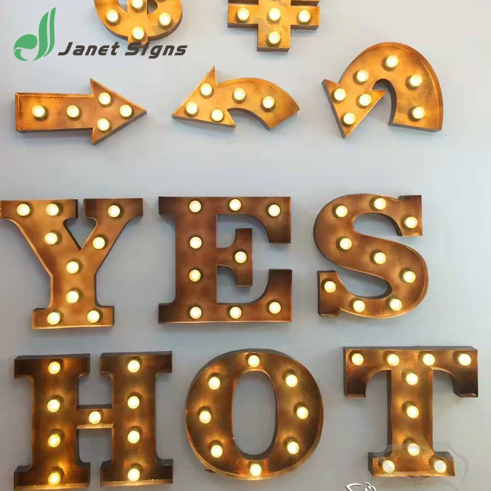 
High quality Vintage marquee bulb channel Letters 