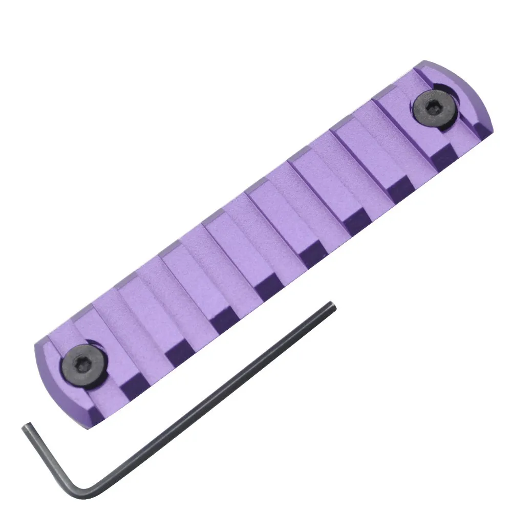 
9 slots 3.83' Purple CNC Aluminum picatinny Rail for AR15 KeyMod Handguard rail ar-15 System 
