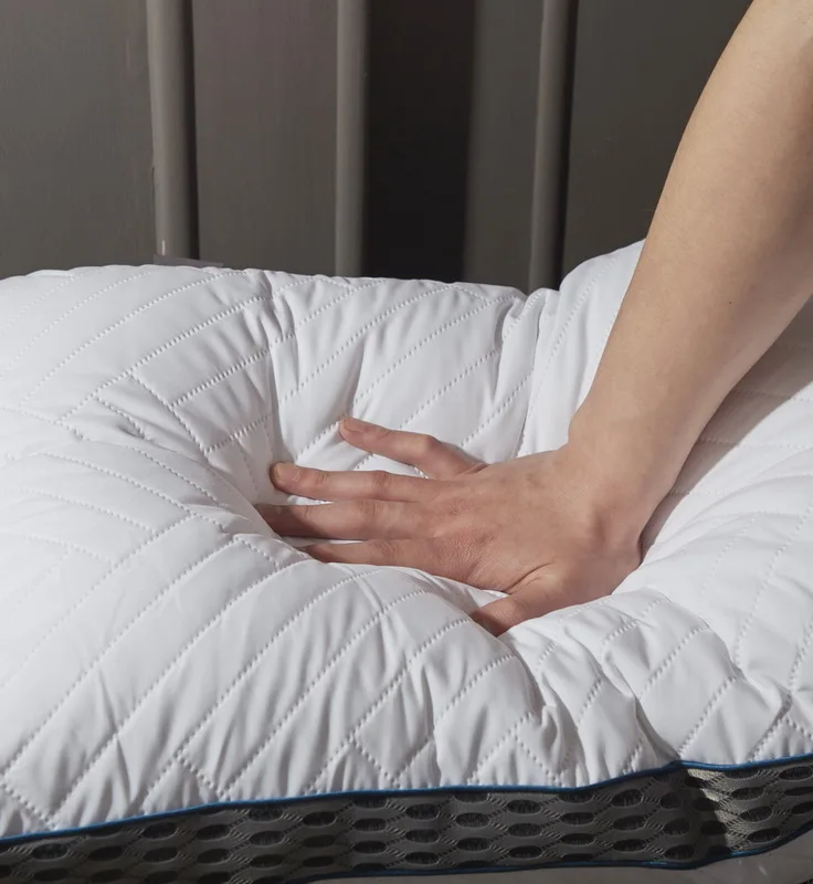 
Healthy and air permeable 100% cotton ultrasonic quilting spring pillow 