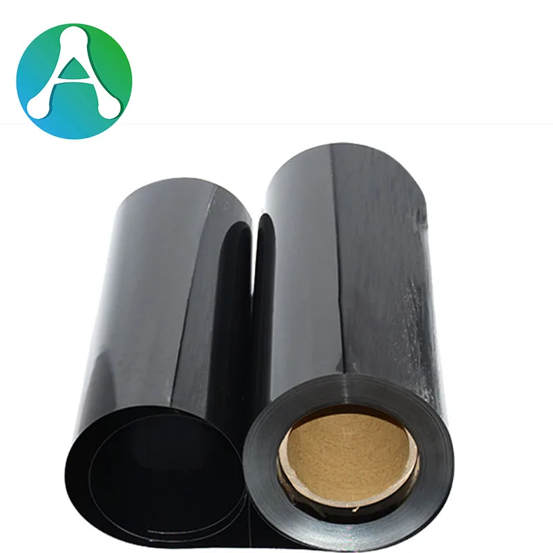 
0.5mm Glossy Black Finish PVC Film PVC Plastic Sheet Rolls for Vacuum Forming 