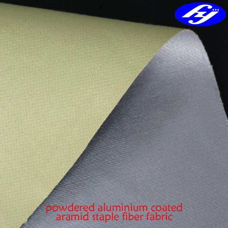 powdered aluminium coated aramid fabric for thermal insulation