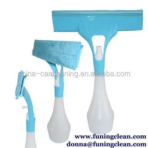 3 in 1 spray window squeegee with microfiber towel,window wiper,cleaning wiper with 450ml