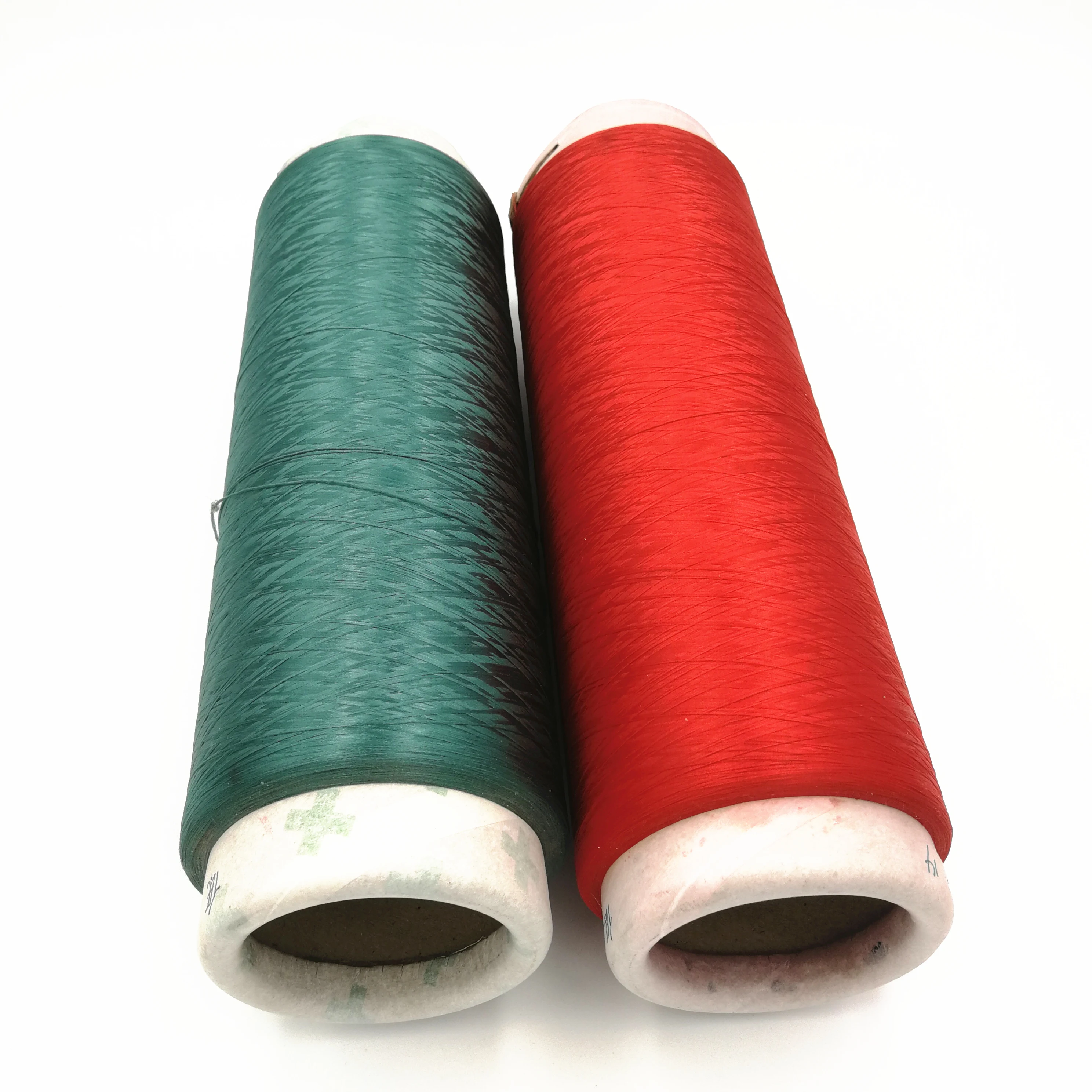 Dope dyed color 100% polyester DTY textured filament yarn 300/96 150/48 with low torque yarn, S Z torque yarn