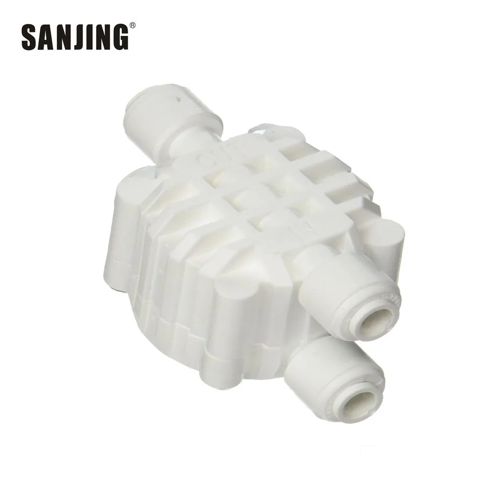 
 Пластиковые Четырехсторонние клапаны 1/4 дюйма, быстроразъемные фитинги с автоматическим отключением для фильтра воды системы RO  