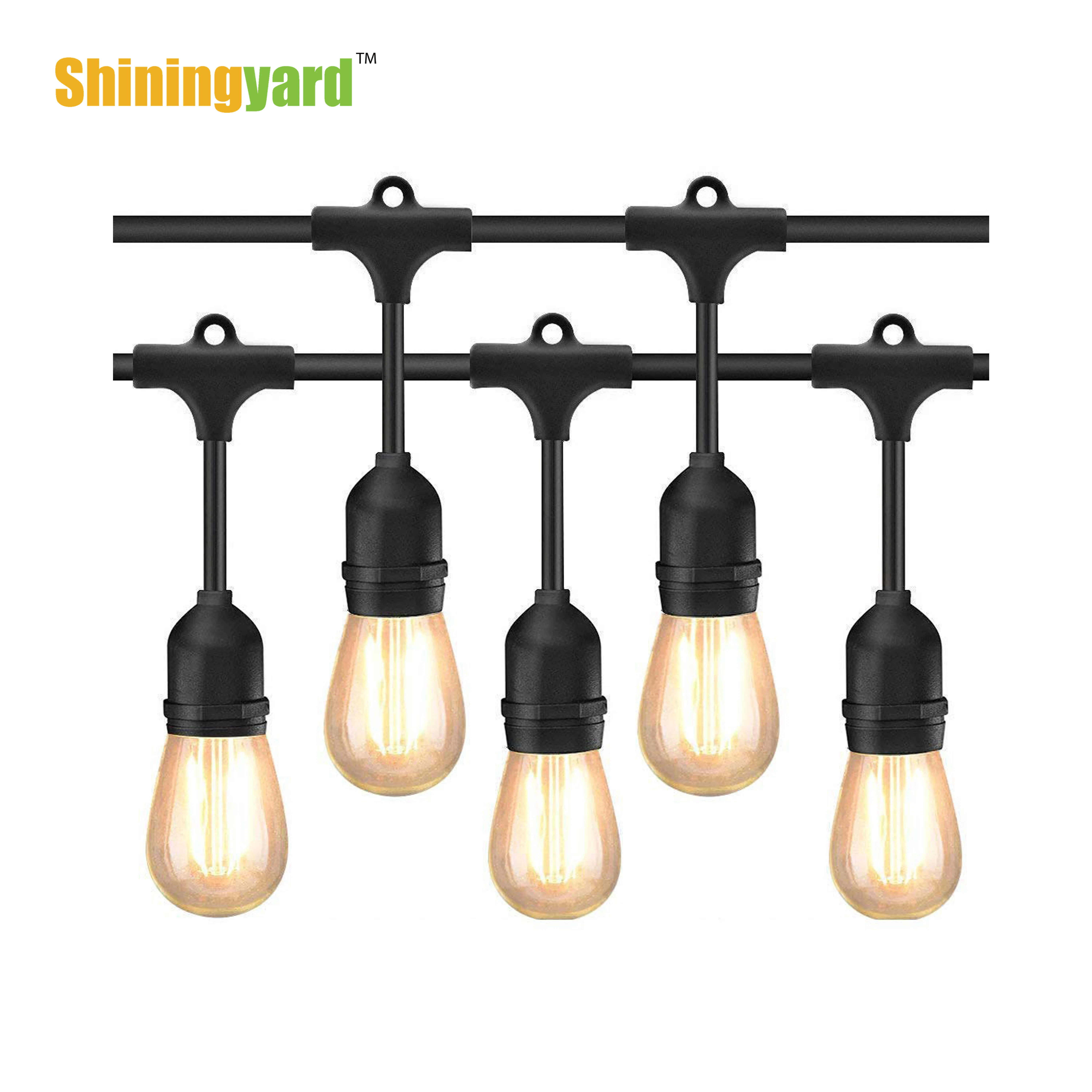 Commercial Grade Waterproof Outdoor LED Vintage Solar String Lights