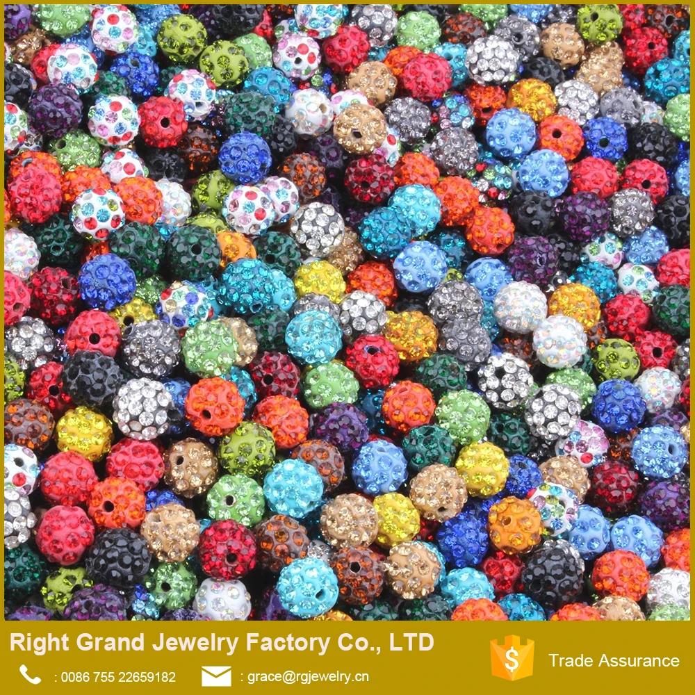 
Good Price Customized Fashion Crystal Clay Paved Loose DIY Beads Jewelry 