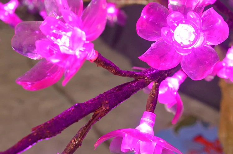 
Wholesale outdoor low voltage pink led cherry blossom artificial flower tree 