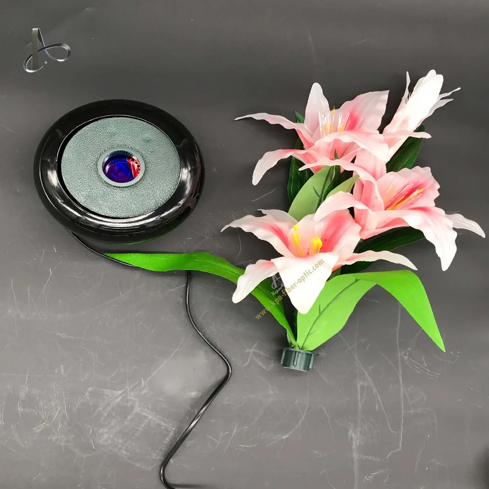 Цветок из шелкового волокна ручной работы, разноцветный цветок из оптического волокна