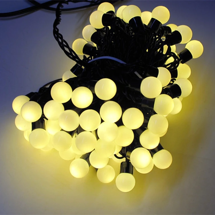 Pretty Indoor Hanging String Bulb Festoon Light Chain With Balls