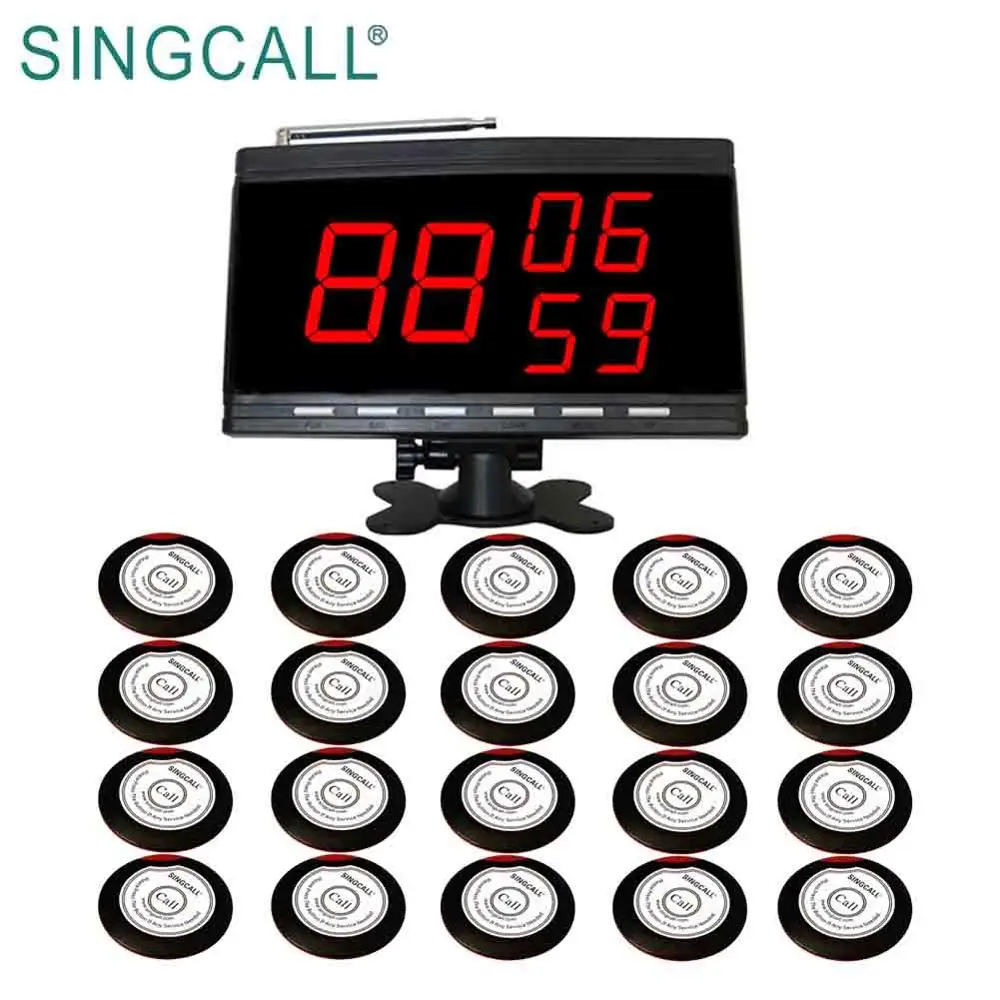 SINGCALL ресторанный сервер беспроводная пейджинговая система для вызова