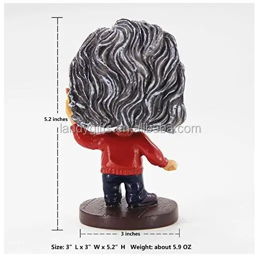 
New Design 5.2-inch Height Resin Custom Einstein Bobblehead 