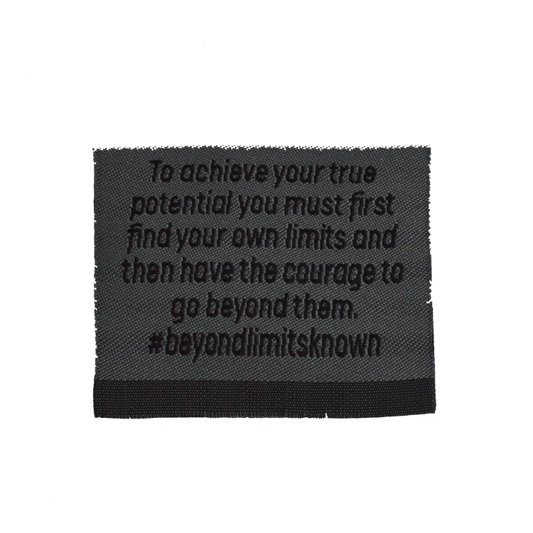 
High Density Custom Brand Name Logo and Size woven neck labels for Clothing 