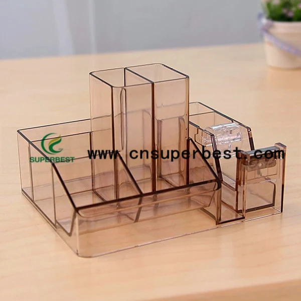 Customized Transparent Acrylic Pen Holder/Clear Acrylic Pencil Holder