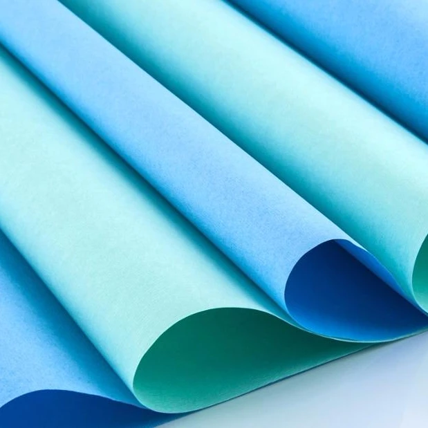 
Green blue bibulous sterilization autoclave crepe paper used for packing 