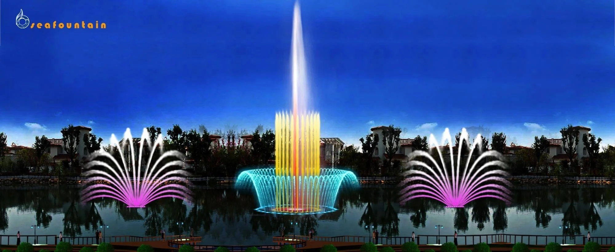 Garden or park modern fountains outdoor water decoration water show