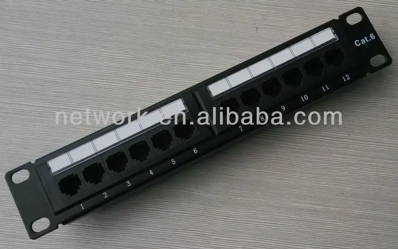 10 дюймов 12 Панель Порт Cat6 патч