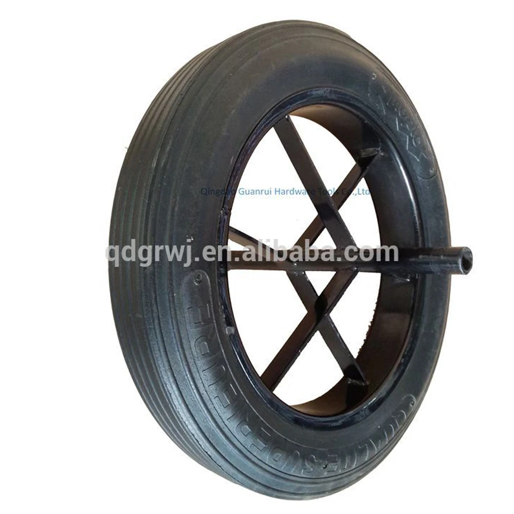 15 дюймов твердые резиновые колеса для тачки