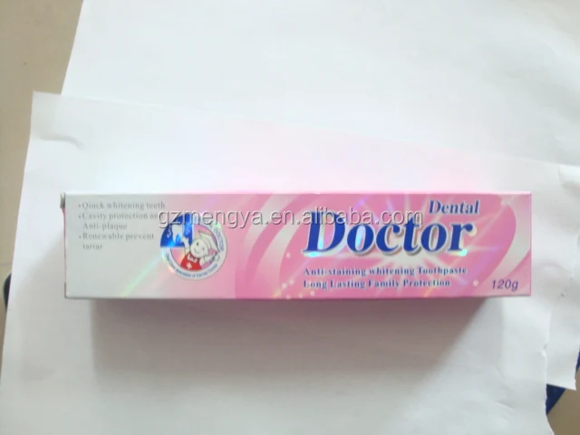 Doctor toothpaste free sample good quality dentiste toothpaste