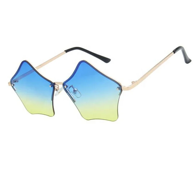 New  Cool Star Shaped  fashion metal Sunglasses women
