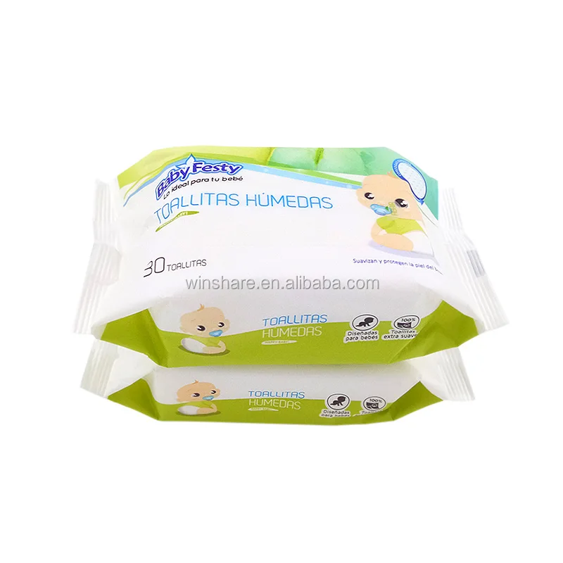 
wholesale alcohol free natural baby wipes for outside travel cleaning 30pcs 