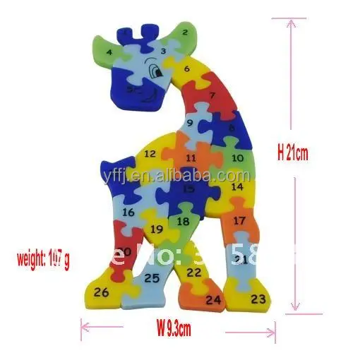 
Safe Cartoon Funny Silicone Educational Jigsaw Puzzle 