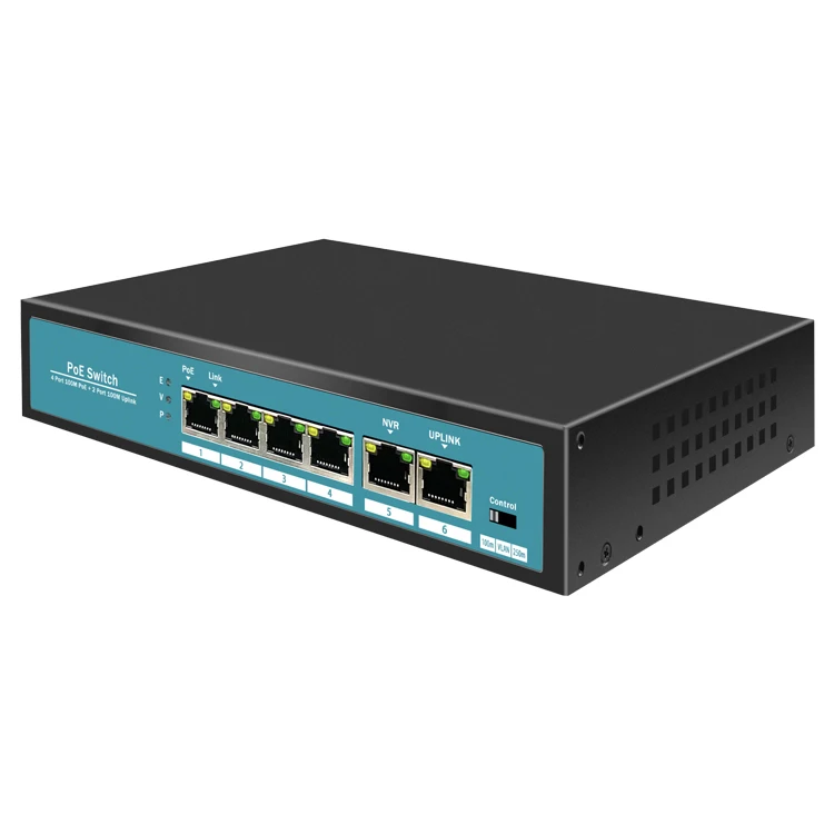 Sailsky Poe Switch For AP 48V Switch Poe 100M Standard 4 Port Network Fast Ethernet Switch