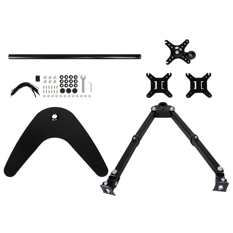 Steady Full MotionTriple Monitor Arms FreeStanding Desk Mount Stand for 3 LCD LED Computer Screens up to 24