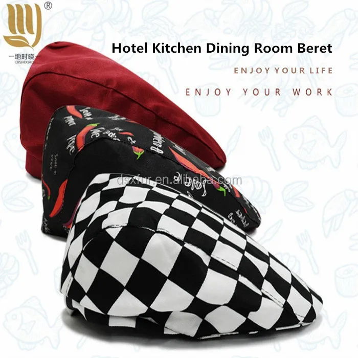 Cheap Price Worker cotton cap hotel chef cap fast food restaurant waiter work beret cap