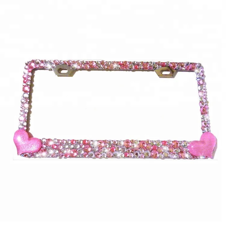 heart cute license plate frames
