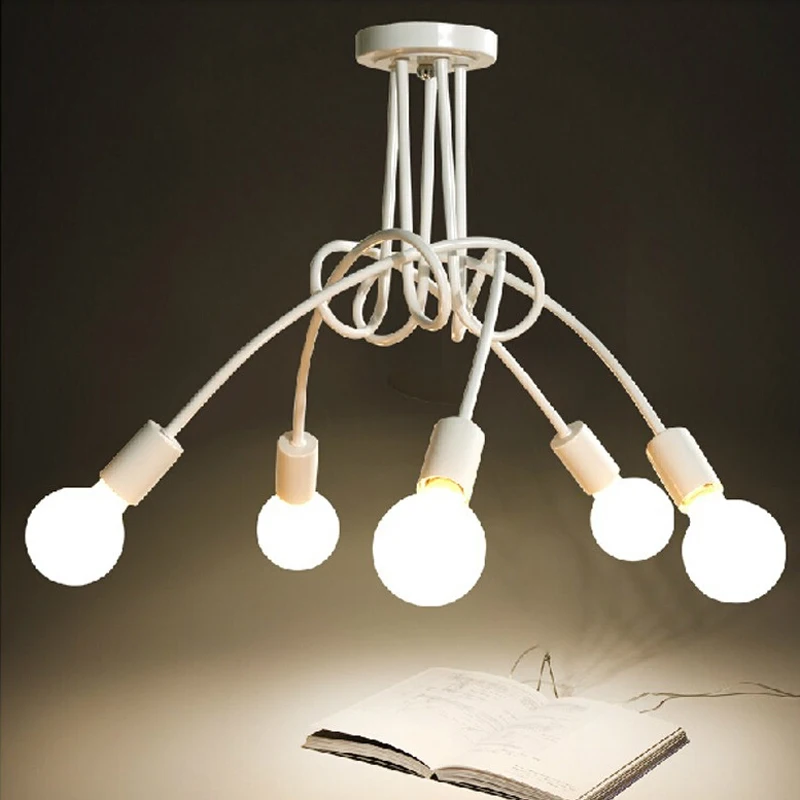 multi color Irregular bend pipe iron surface mounted ceiling light fixture for kids room,corridor,restaurant