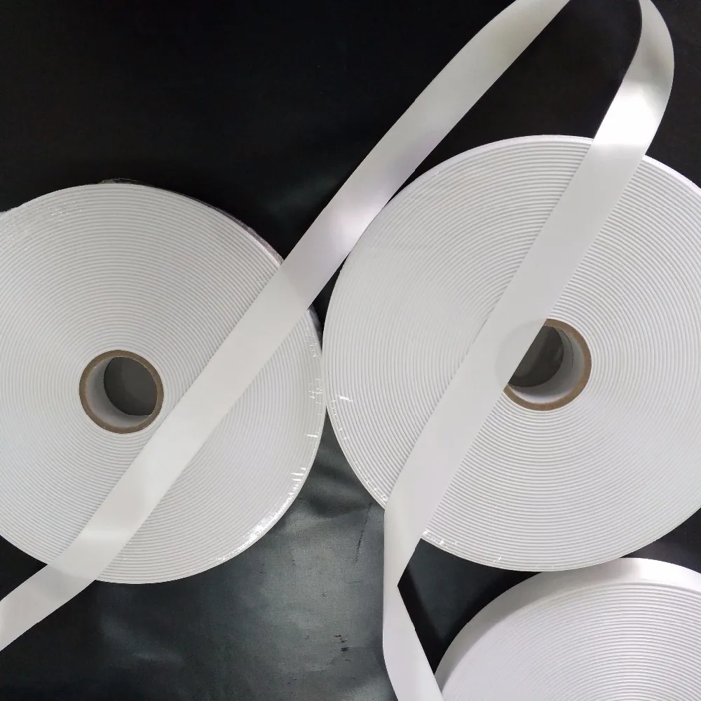 Custom LOGO Tear able Nylon Taffeta Label Roll Easy Tear Acetate Taffeta Nylon For Care Label