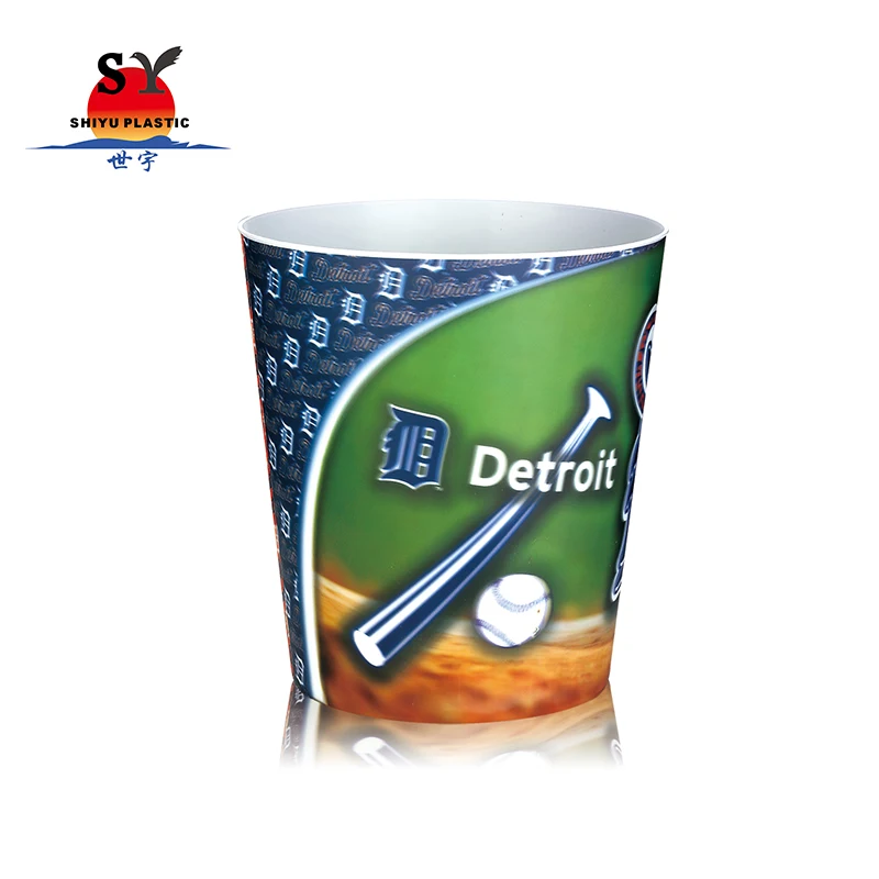 
2017 colorful eco friendly desktop portable kitchen kids novelty advertising 3d lenticular printing plastic cartoon trash can 