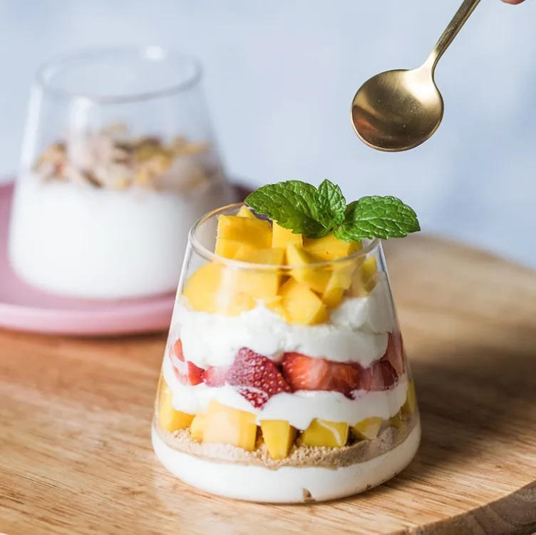 JHROC07 Creative Fuji Shape Large Borosilicate Big Drinking Water Glass Cup